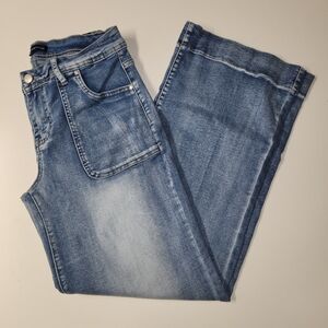 Our Republic for All Large Pocket, Wide Leg, Wide Hem Denim Jeans Size 8